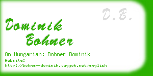 dominik bohner business card